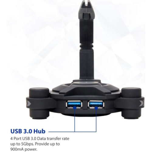 SYBA Multimedia Mouse Bungee with 4 Port USB 3.0 hub - Thumbnail 3