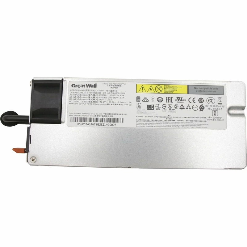 LENOVO THINKSYSTEM 750W (230/115V) PLATINUM HOT-SWAP PSU - Thumbnail 1
