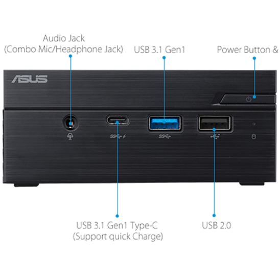 Asus miniPC PN60 PN60-BB3006MC Desktop Computer - Intel - Mini PC - Black - Thumbnail 4