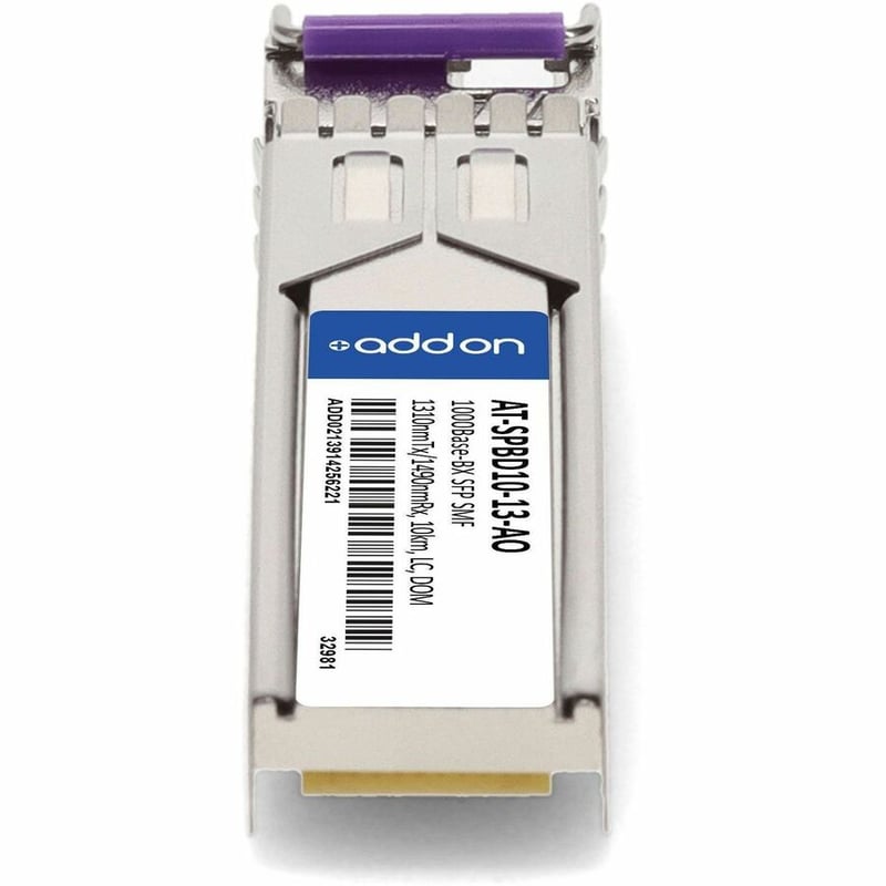 AddOn Allied Telesis AT-SPBD10-13 Compatible TAA Compliant 1000Base-BX SFP Transceiver (SMF, 1310nmTx/1490nmRx, 10km, LC, DOM) - Thumbnail 4