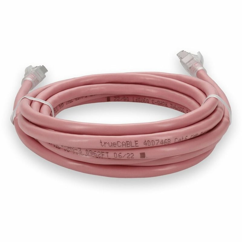 AddOn 1ft Pink CAT 6 Shielded PVC Ethernet Cable Snagless Easy Clear Boot RJ-45 M/M - Thumbnail 4