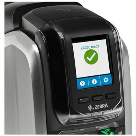 Zebra ZC300 Single Sided Desktop Dye Sublimation/Thermal Transfer Printer - Color - Card Print - USB - Thumbnail 3