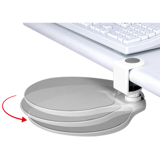 UNDER DESK SWIVEL ERGONOMIC MOUSE PLATFORM WHITE - Thumbnail 3
