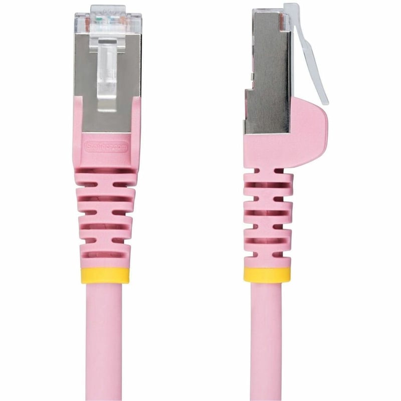 CAT6A ETHERNET CABLE - PINK 10GBE S/FTP LSZH 100W POE - Thumbnail 2