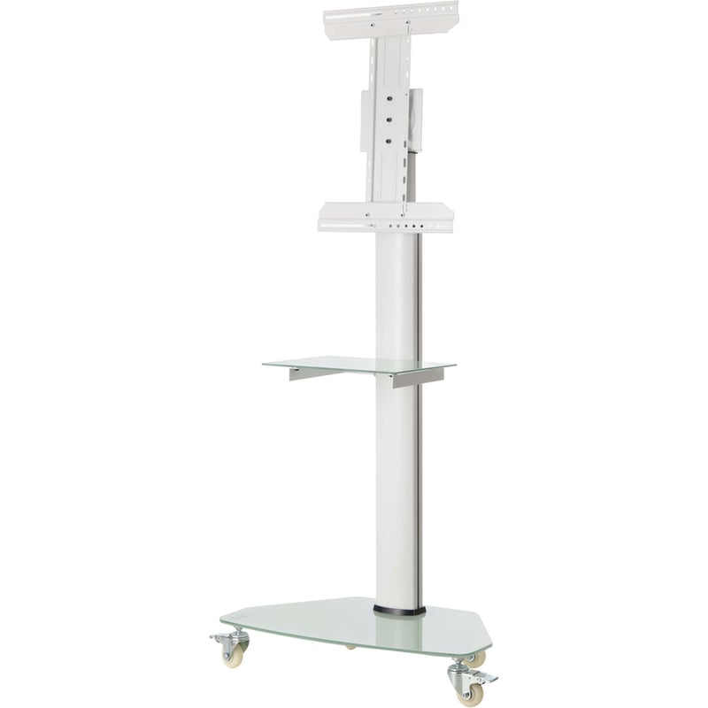 Eaton Tripp Lite Series Premier Rolling TV Cart for 37" to 70" Displays, Frosted Glass Base and Shelf, Locking Casters, White - Thumbnail 4