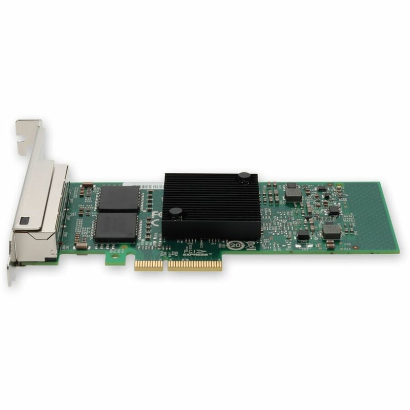 AddOn Intel EXPI9404PTL Comparable 10/100/1000Mbs Quad Open RJ-45 Port 100m PCIe x4 Network Interface Card - Thumbnail 2