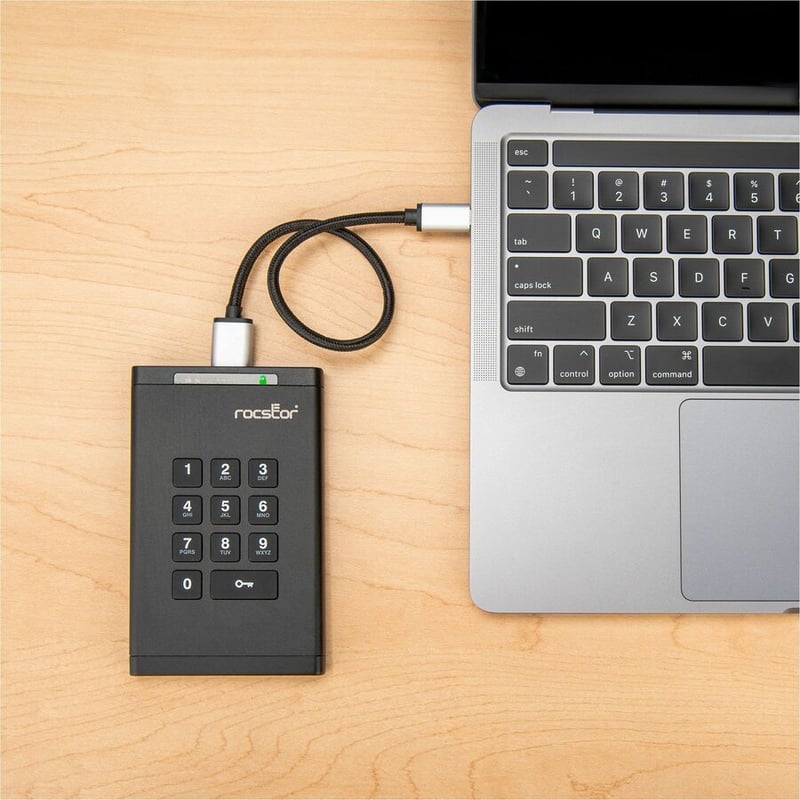 DATASECURE EX20 4TB SSD PORTABLE ENCRYPTED DRIVE-KEYPAD-TAA - Thumbnail 3