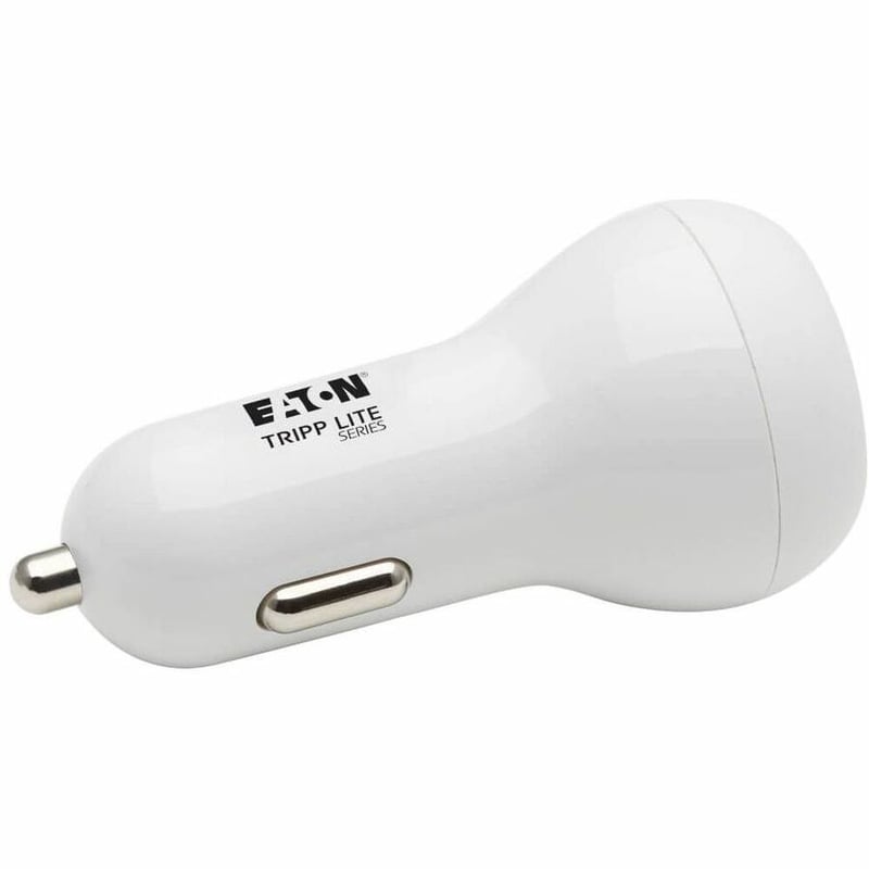 Tripp Lite by Eaton Dual-Port USB Car Charger - 30W PD Charging USB-C (18W) & USB-A (12W) USB-C to Lightning Cable White - Thumbnail 3