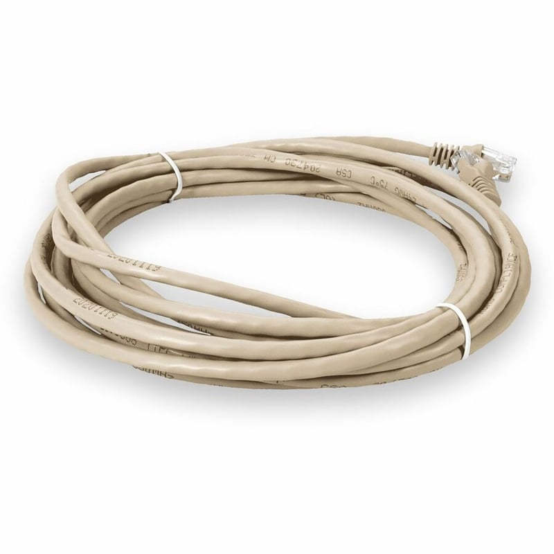 AddOn 50ft Beige CAT 5E PVC Ethernet Cable Snagless Bubble Boot RJ-45 M/M - Thumbnail 5
