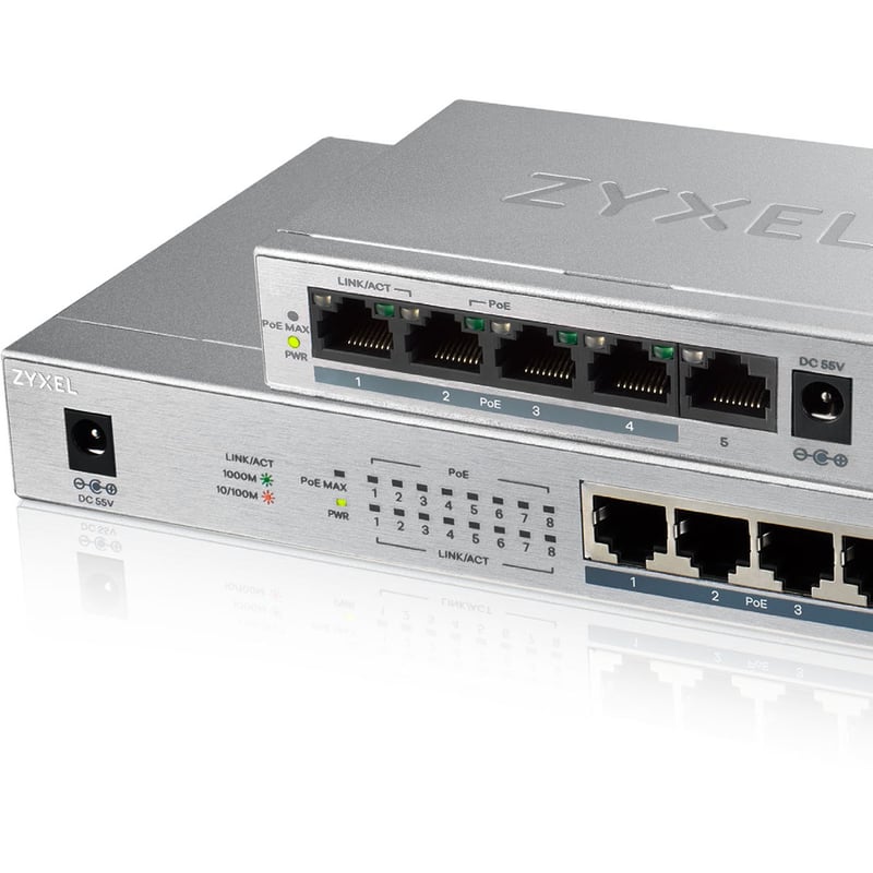 ZYXEL 8-Port GbE Unmanaged PoE Switch - Thumbnail 2