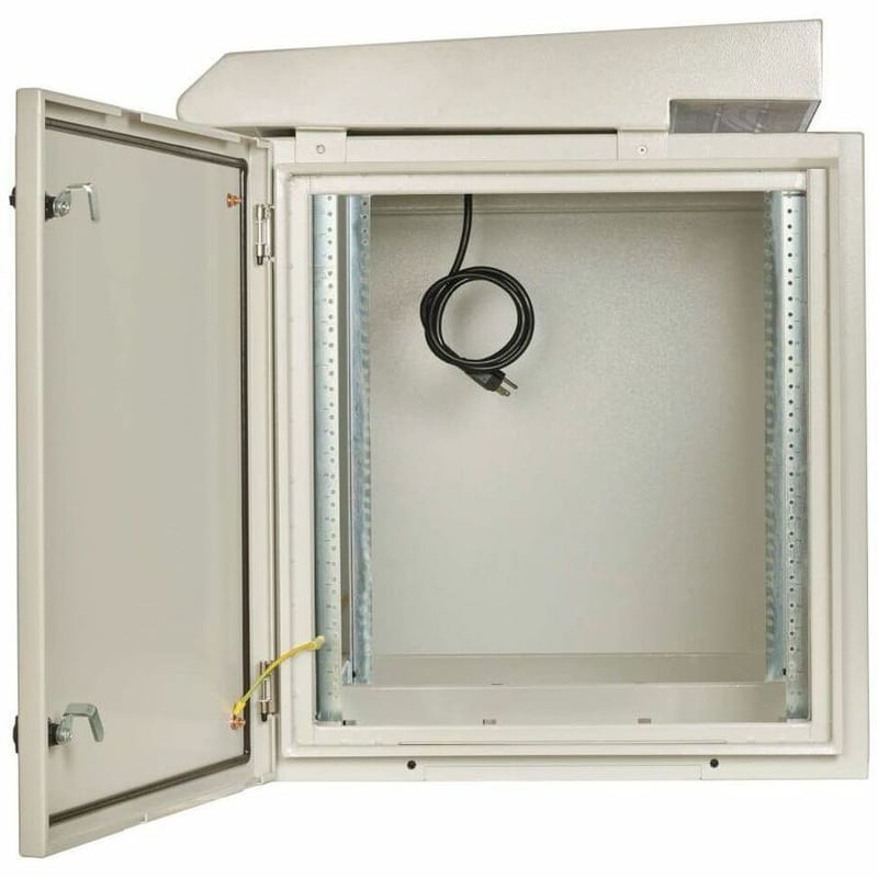 Tripp Lite by Eaton SmartRack Industrial Enclosure with Locks - NEMA 3R, Wall Mount, Heavy-Duty Metal Construction, Internal Fans, 32.5 in. Depth, 12U, Gray - Thumbnail 3