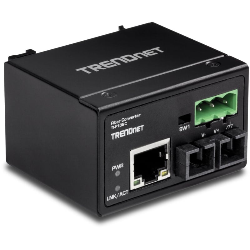 TRENDnet Hardened Industrial 100Base-FX Multi-Mode SC Fiber Converter; (2km; 1.2 Miles); IP40 Rated Housing; TI-F10SC - Thumbnail 3