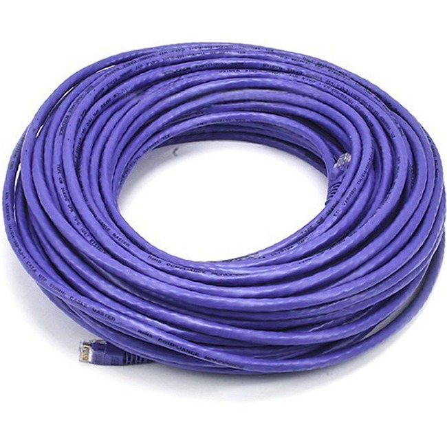Monoprice Cat6 24AWG UTP Ethernet Network Patch Cable, 100ft Purple - Thumbnail 1