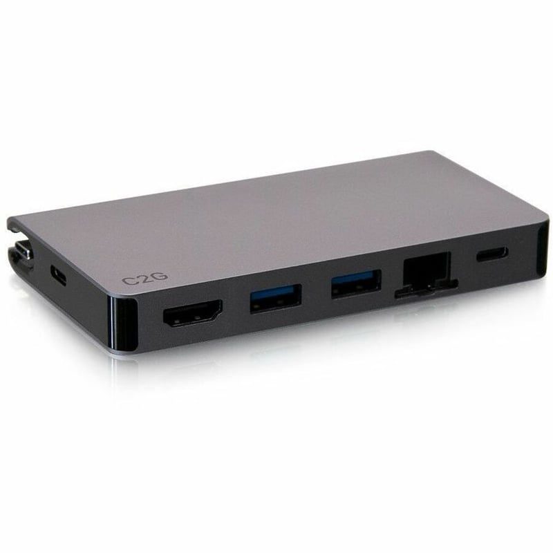 C2G USB C Docking Station with 4K HDMI, USB, Ethernet, and USB C - Power Delivery up to 100W - Thumbnail 1