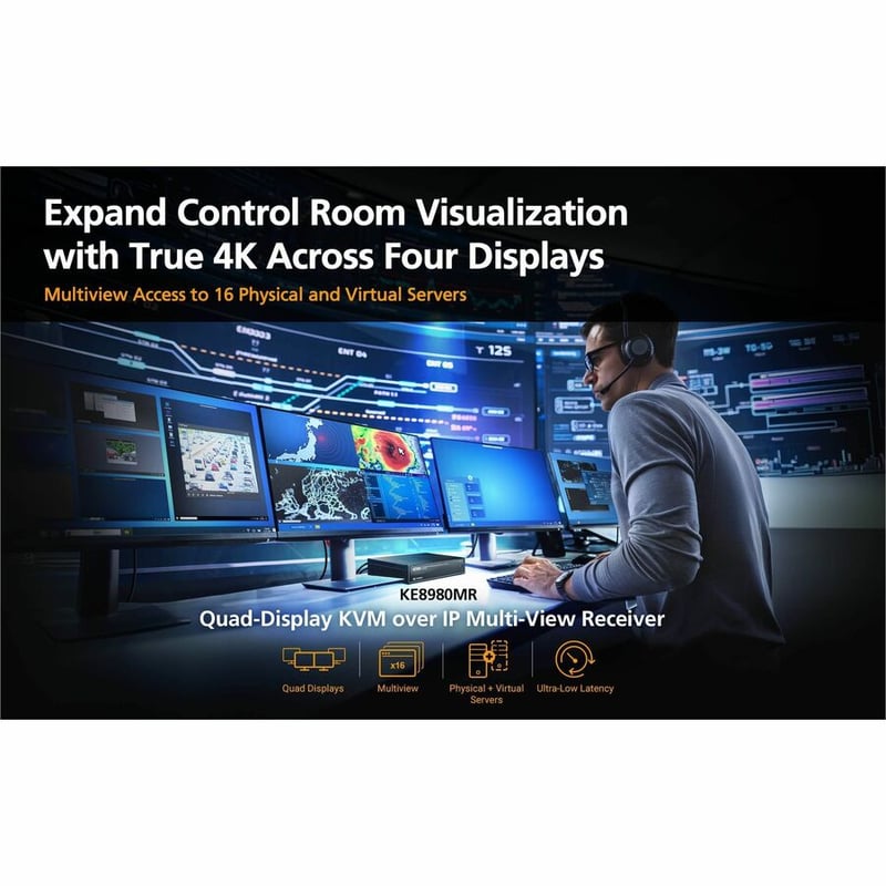 ATEN 4K Quad-Display KVM over IP Multi-View Receiver - Thumbnail 2