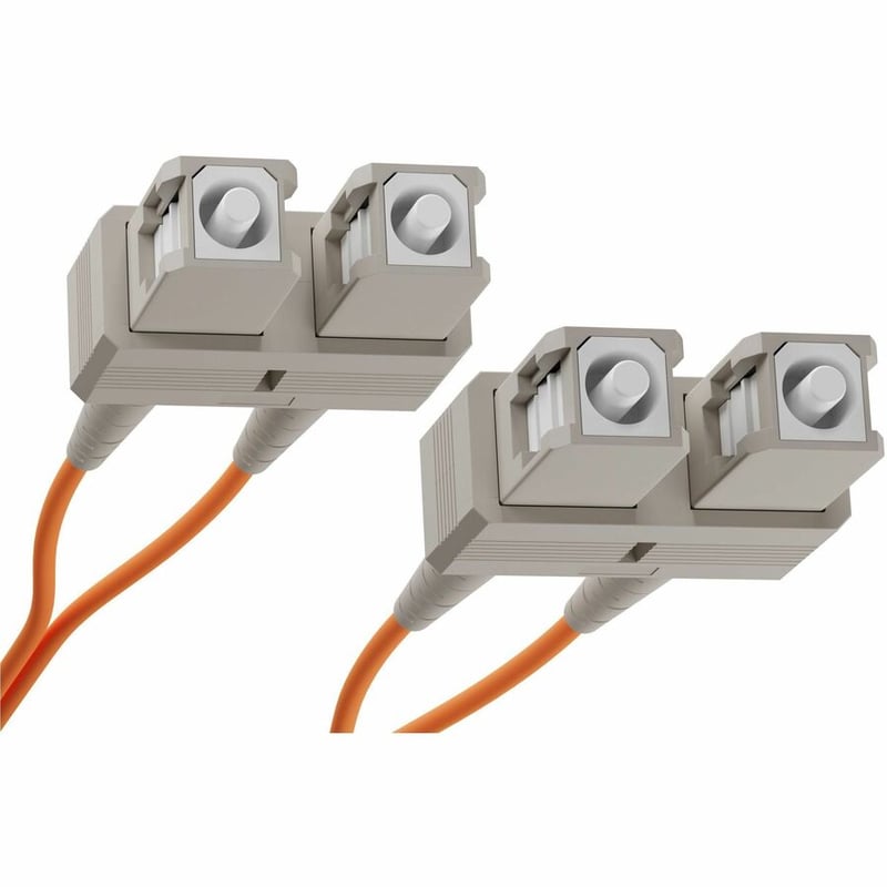 UNC 02M SC TO SC OM2 1GB FIBER OPTIC CABLE, ORANGE, OFNR, 50/125 MULTIMODE DUPLE - Thumbnail 2