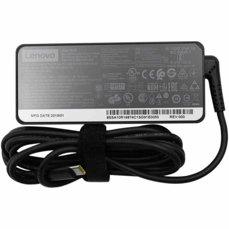 LENOVO AC ADAPTER 1 PACK 65 W 120 V AC 230 V AC INPUT 5 V - Thumbnail 2