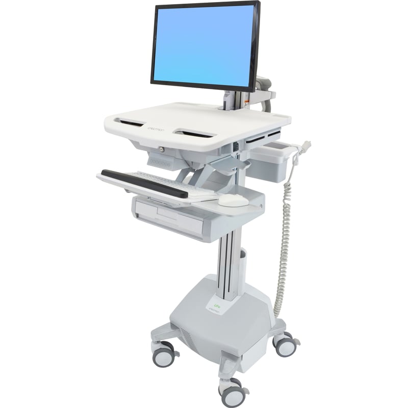 Ergotron StyleView Electric Lift Cart with LCD Arm, LiFe Powered, 1 Drawer (1x1) - Thumbnail 1