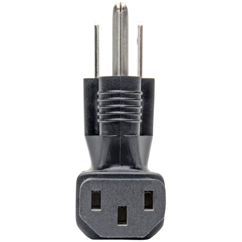 Tripp Lite by Eaton Computer Power Cord Adapter NEMA 5-15P to Down Angle C13 - 10A 125V Black - Thumbnail 2