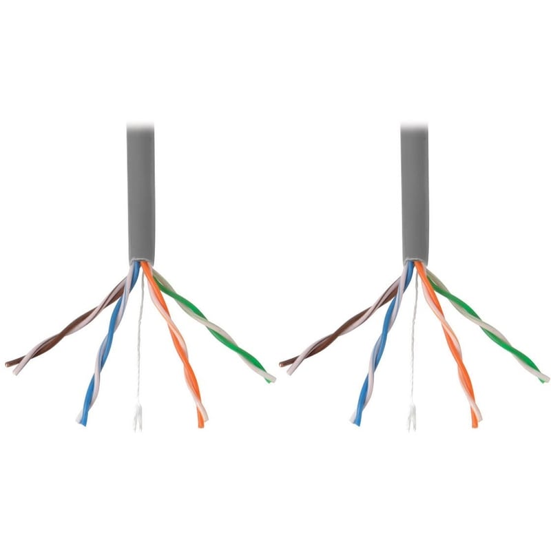 Eaton Tripp Lite Series Cat5e 350 MHz Solid Core (UTP) PVC Bulk Ethernet Cable - Gray, 1000 ft. (304.8 m), TAA - Thumbnail 4