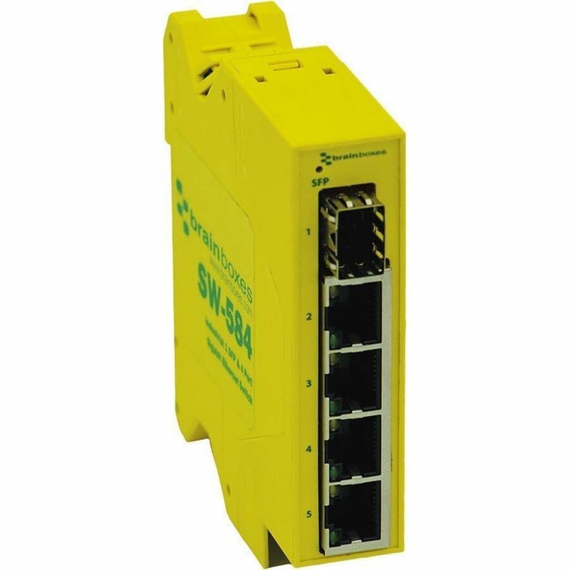 Brainboxes 1 SFP & 4 Port Gigabit Ethernet Switch - Thumbnail 2