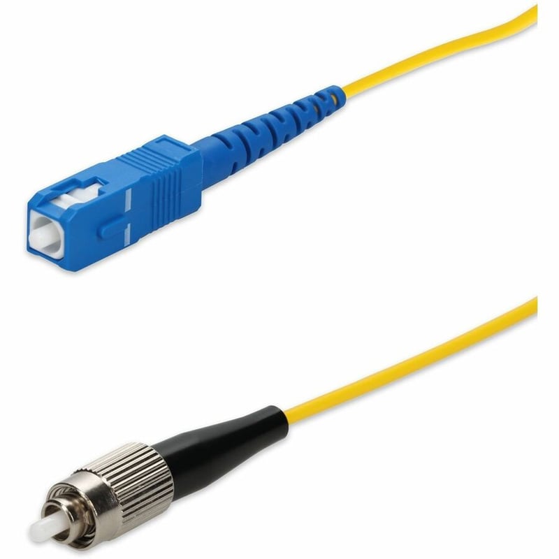 AddOn 0.5m SC to FC Yellow OS2 Simplex OFNR (Riser-Rated) SMF Fiber Patch Cable - Thumbnail 2