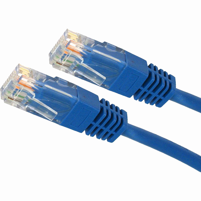 4XEM 3FT Cat5e Molded RJ45 UTP Network Patch Cable (Blue) - Thumbnail 1