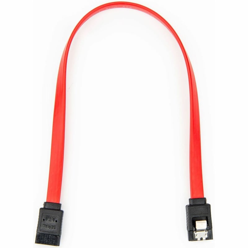 12IN LATCHING SATA CONNECTORS 7-PIN DATA RECEPTACLES - M/M - RED - Thumbnail 1