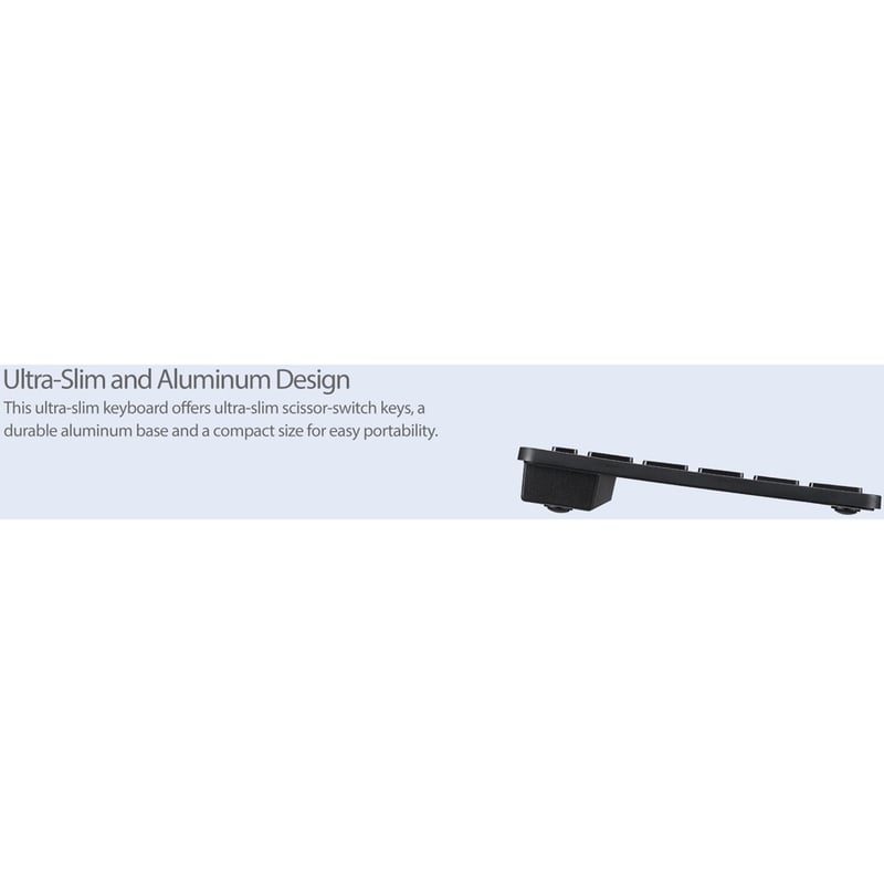 Adesso Bluetooth Wireless SlimTouch Mini Keyboard - Thumbnail 3