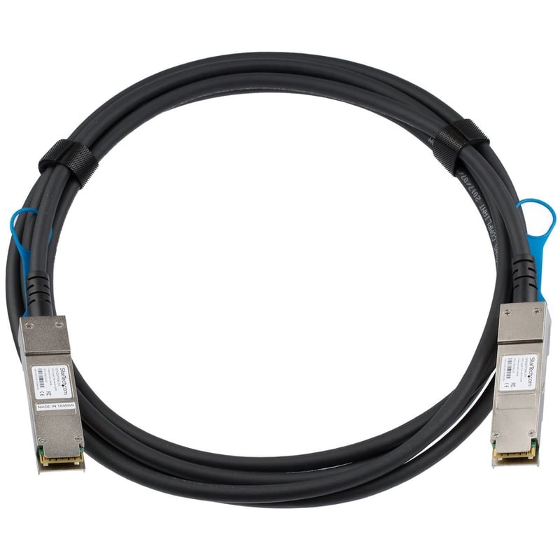 StarTech.com 3m QSFP+ to QSFP+ Direct Attach Cable for Juniper QFX-QSFP-DAC-3M 40GbE QSFP+ Copper DAC 40Gbps Passive Twinax - Thumbnail 2