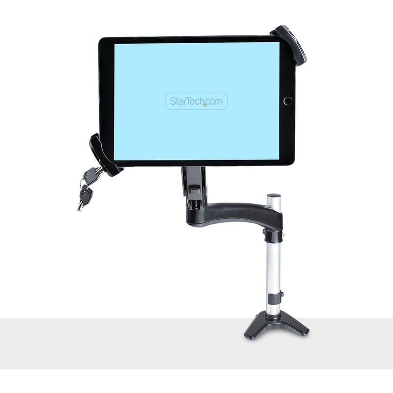 StarTech.com VESA Mount Adapter for Tablets 7.9 to 12.5in, Up to 2kg /4.4lb, 75x75/100x100, Universal Anti-Theft Tablet VESA Mount Clamp - Thumbnail 2