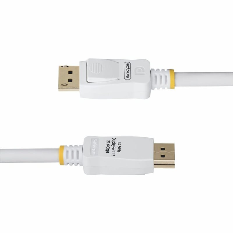 DISPLAYPORT 1.2 CABLE 4K 60HZ 6FT WHITE VESA CERTIFIED DP 1.2 - Thumbnail 3