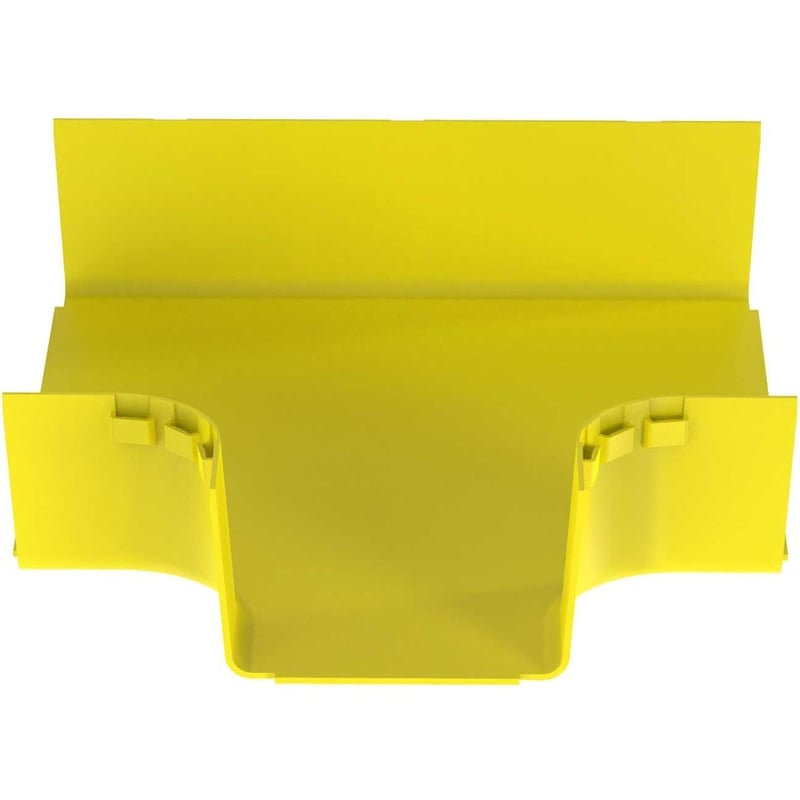 Panduit FiberRunner Horizontal Tee, 90, 12x4, Yellow - Thumbnail 2