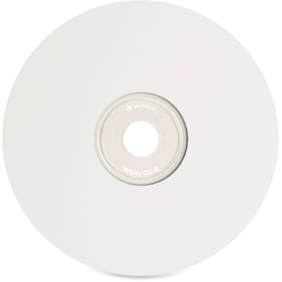 Verbatim CD-R 700MB 52X with Blank White Surface - 100pk Spindle - Thumbnail 3