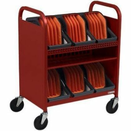 Bretford CUBE Transport Cart with Caddies - TVCT30CAD - Thumbnail 3