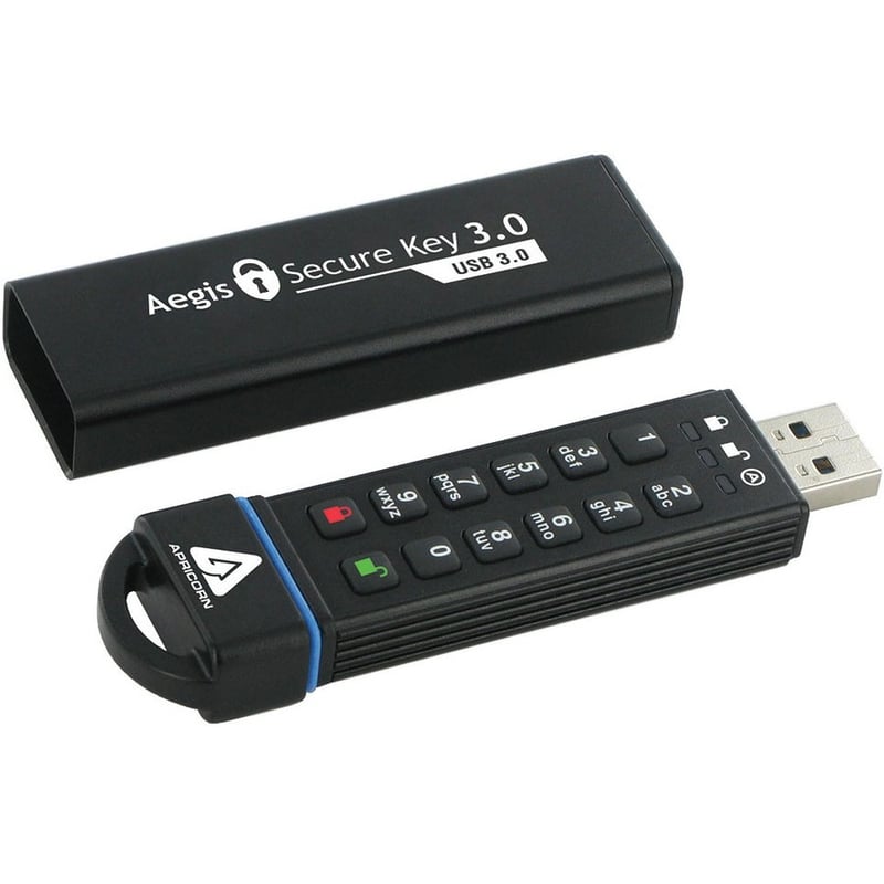Apricorn 16GB Aegis Secure Key USB 3.0 Flash Drive - Thumbnail 3
