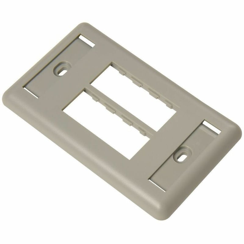 Ortronics TracJack Faceplate, Four-Port (Single Gang), Plastic - Thumbnail 2