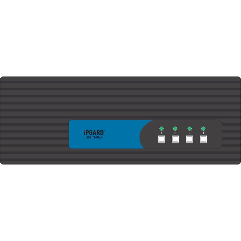 iPGARD Secure 4-Port, Quad-Head HDMI KVM Switch with Dedicated CAC Port & 4K Support - Thumbnail 2