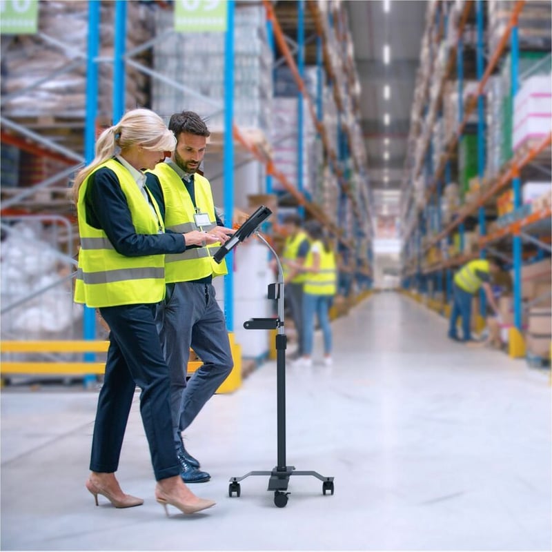 CTA Digital Compact Mobile Gooseneck Floor Stand with Handle for 7-13 Inch Tablets - Thumbnail 2