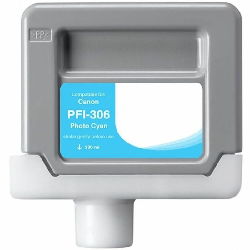 WF Non-OEM New Photo Cyan Wide Format Ink Cartridge for Canon PFI-306 (6661B001AA) - Thumbnail 1
