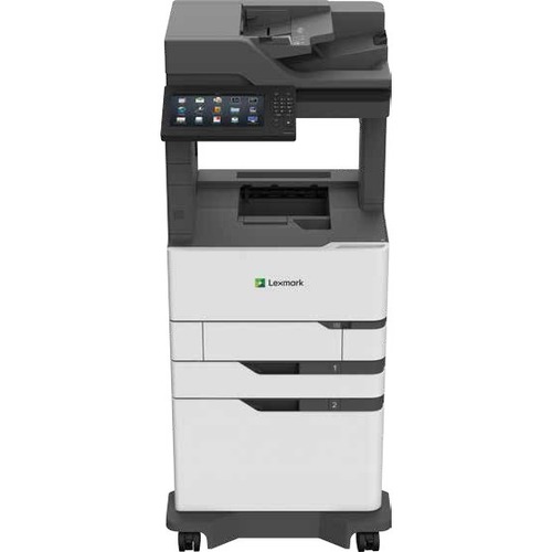 Lexmark MX820x MX826adxe Laser Multifunction Printer-Monochrome-Copier/Fax/Scanner-70 ppm Mono Print-1200x1200 Print-Automatic Duplex Print-350000 Pages Monthly-2750 sheets Input-Color Scanner-600 Optical Scan-Monochrome Fax-Gigab