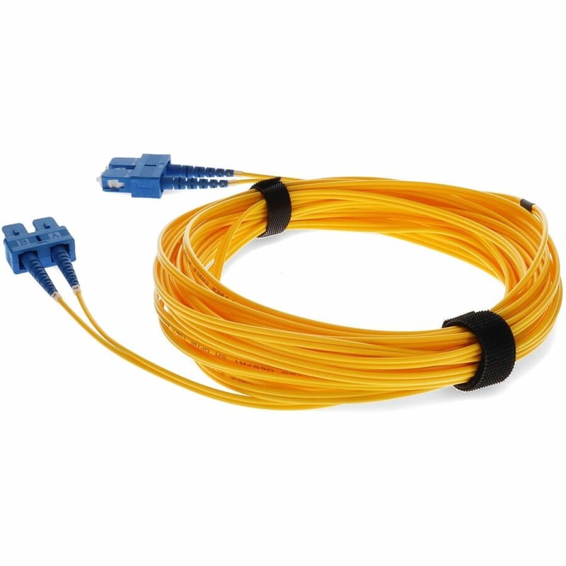 AddOn 2m SC to SC Yellow OS2 Duplex OFNR (Riser-Rated) TAA SMF Fiber Patch Cable - Thumbnail 3