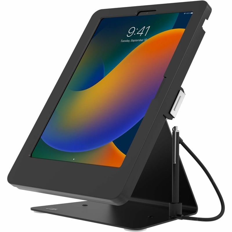 CTA Kiosk Stand w/ Stylus for iPad 10, iPad Air 4 & 5, & 11" iPad Pro - Black - Thumbnail 1