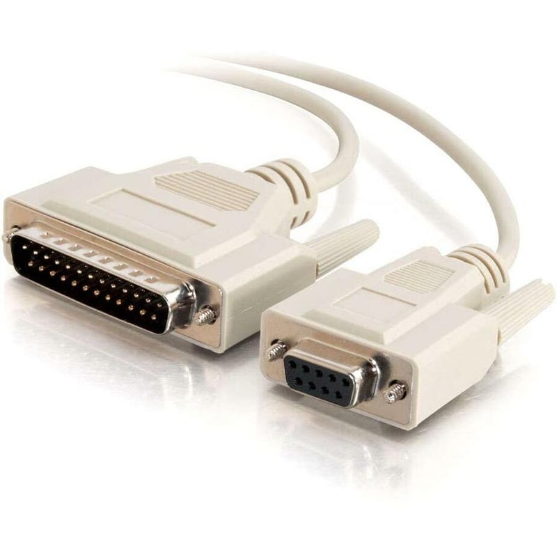 C2G 6ft DB9 Female to DB25 Male Modem Cable - Thumbnail 1