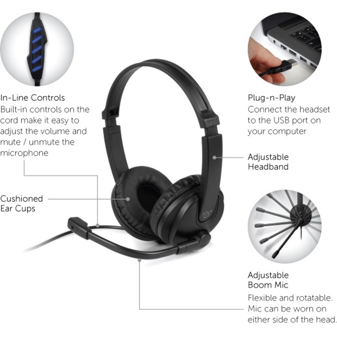 Aluratek AWHU02FB Headset - Thumbnail 3