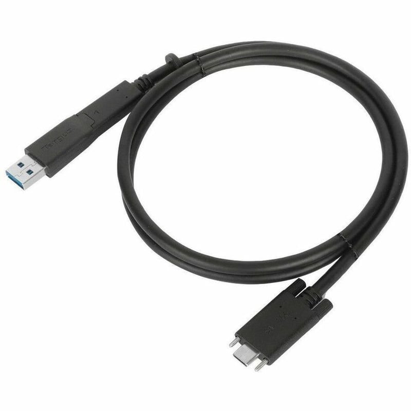 Targus 1M USB-C Male with Screw to USB-C Male Cable with USB-A Tether - Thumbnail 2