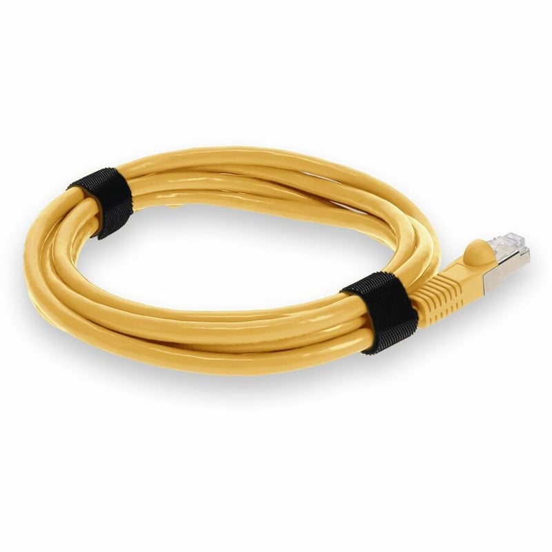 AddOn 6ft Yellow CAT 7 Shielded (S/FTP) PVC Ethernet Cable Snagless Bubble Boot RJ-45 M/M - Thumbnail 5
