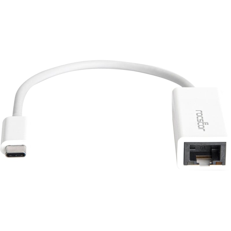 Rocstor Premium USB-C to Gigabit Network Adapter - USB Type-C to Gigabit Ethernet 10/100/1000 Adapter - Supports PXE Boot, Wake-On-Lan - Compatible with Mac & PC-Plug & Play (No Drivers Needed) - White - USB 3.1 - 1 Port(s) - 1 - - Thumbnail 1