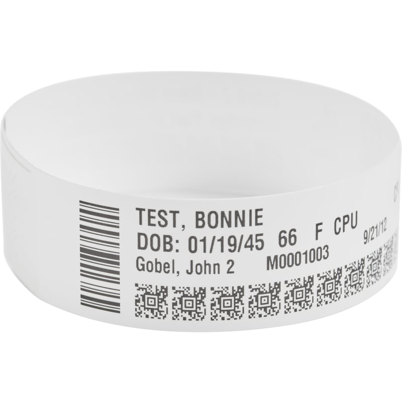 Zebra Wristband Polypropylene 1 x 11in Direct Thermal Zebra Z-Band Direct Blue HC100 - Thumbnail 1