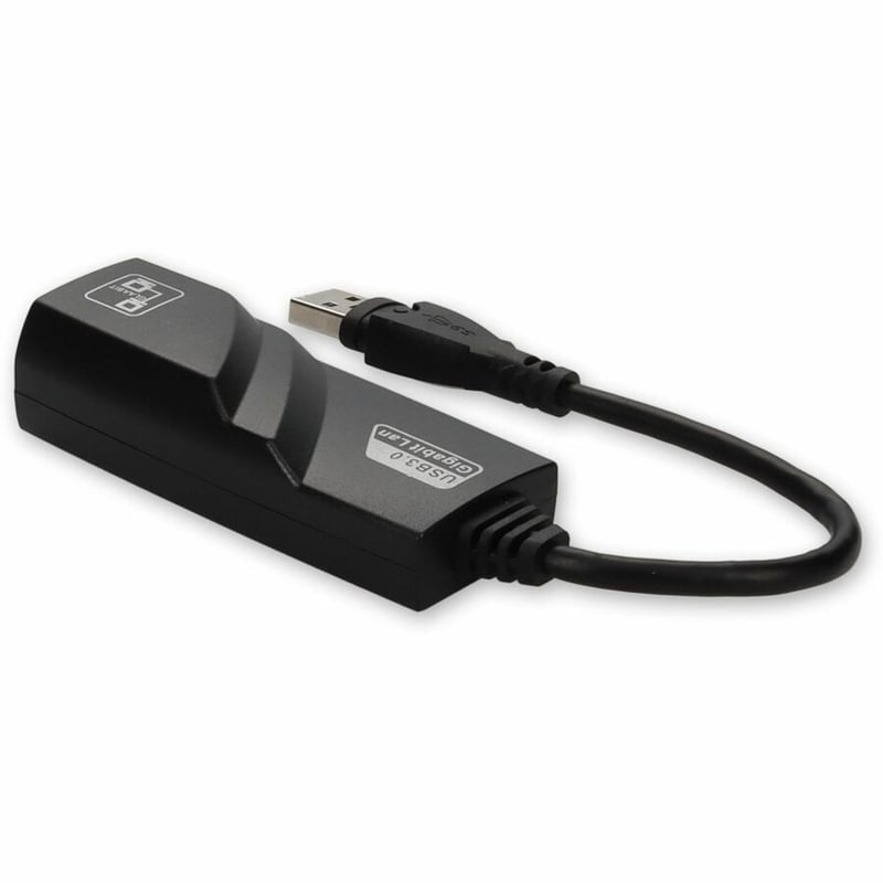 AddOn USB 3.0 (A) Male to RJ-45 Female Gray & Black Adapter - Thumbnail 3